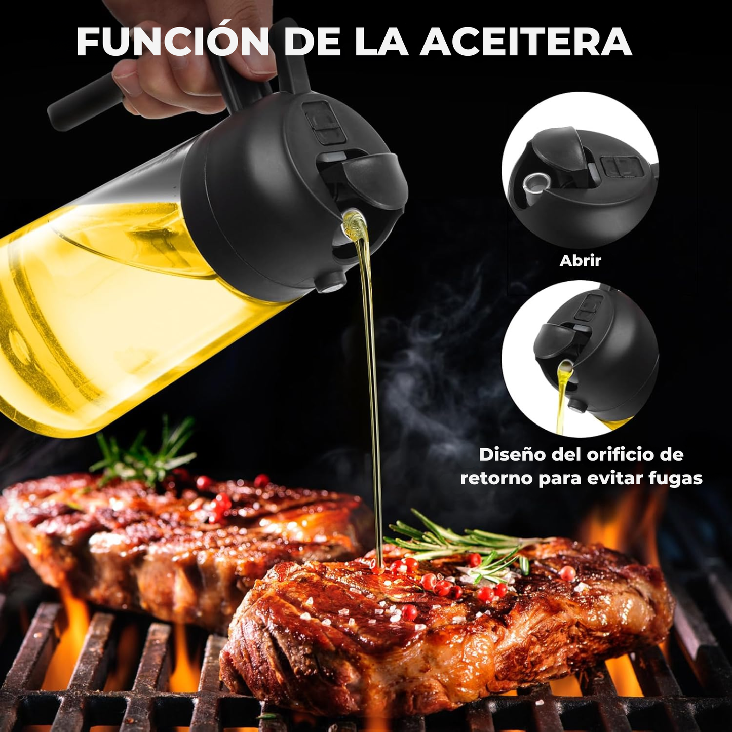 Dispensador de Aceite 2-1 con Spray