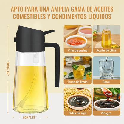 Dispensador de Aceite 2-1 con Spray